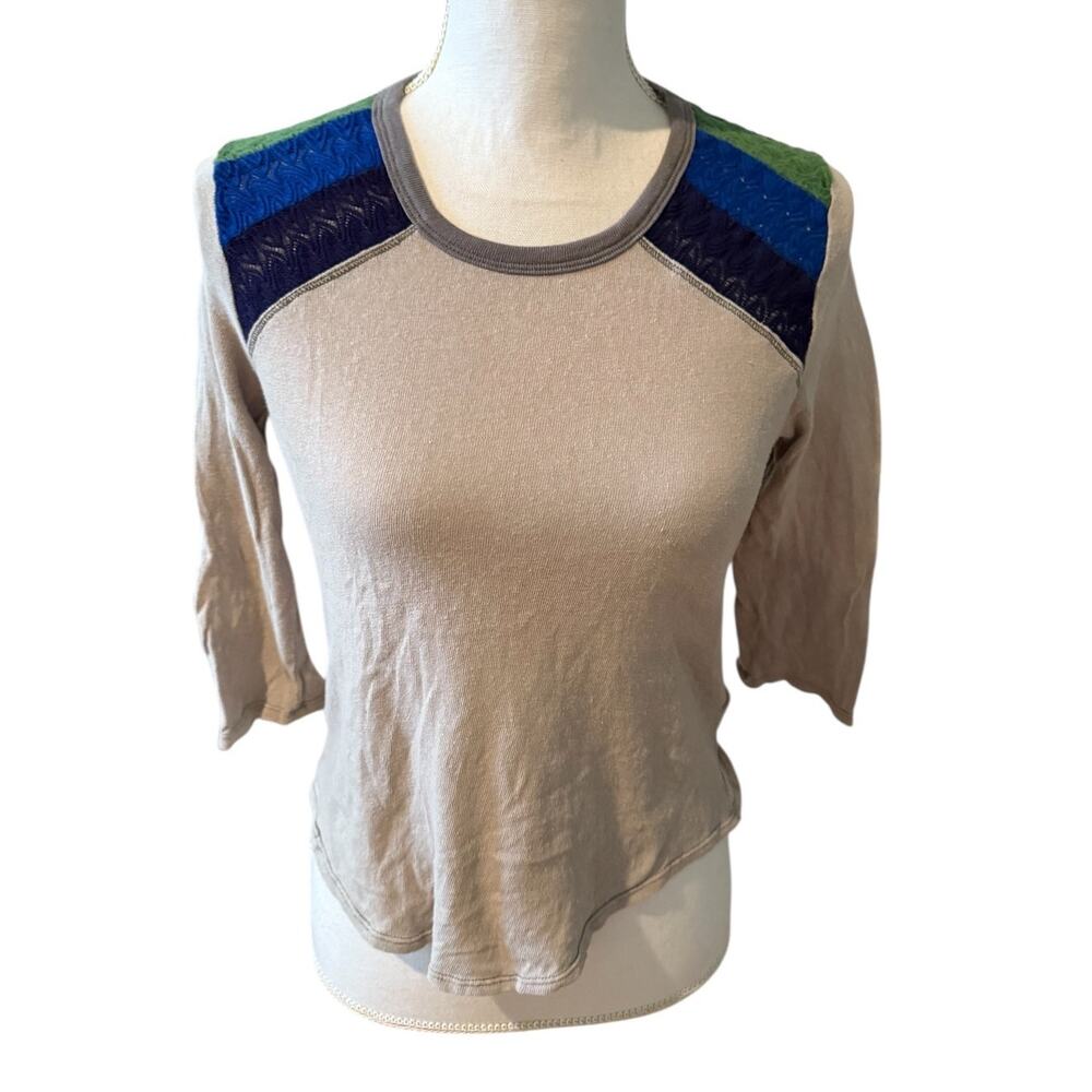 Free People We The Free Crochet Detail Shrunken Top S